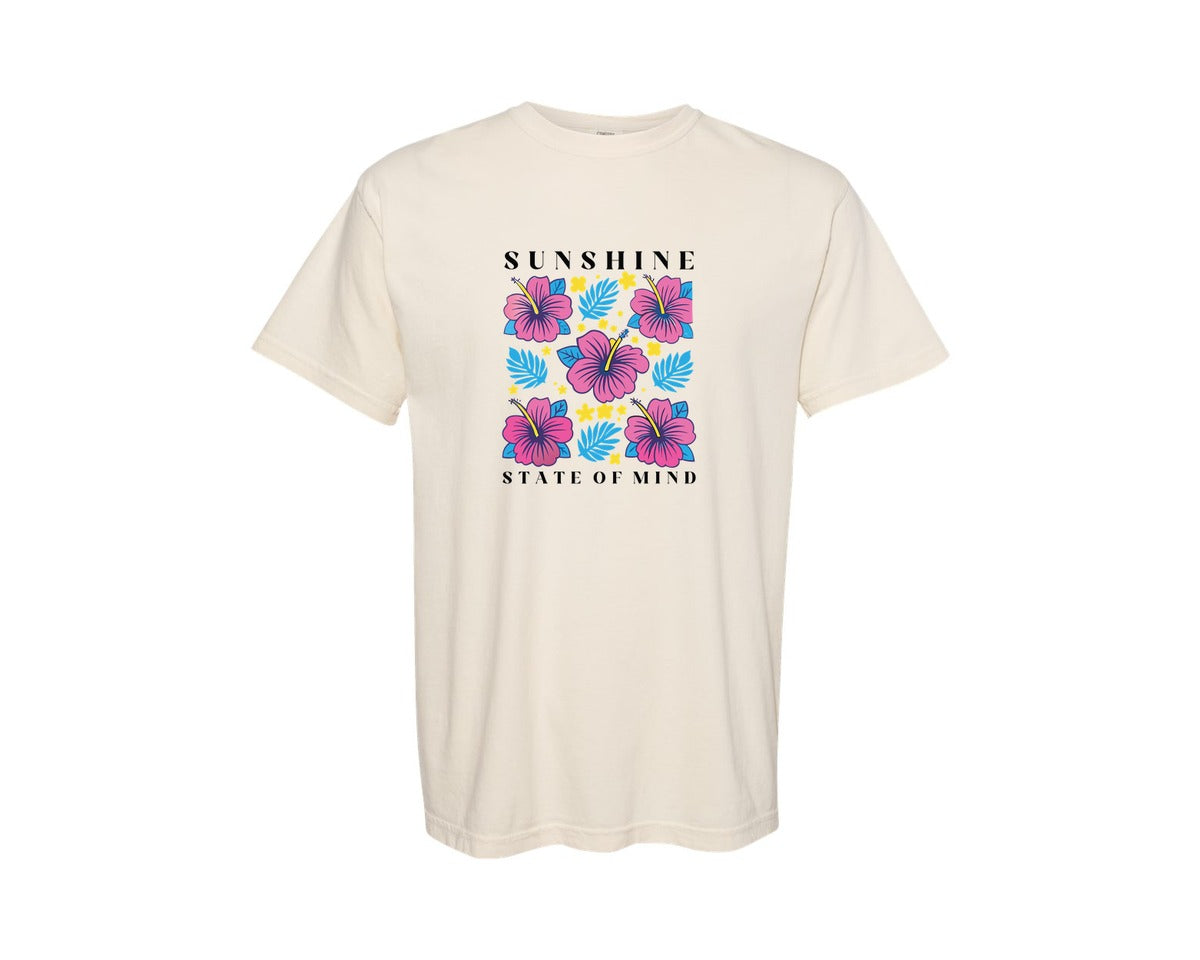 brand:Comfort Colors|color:Ivory|Sunshine State Of Mind Summer Graphic T-Shirt