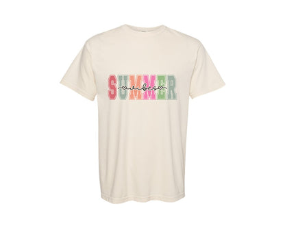 brand:Comfort Colors|color:Ivory|Summer Vibes Design 4 Graphic T-Shirt