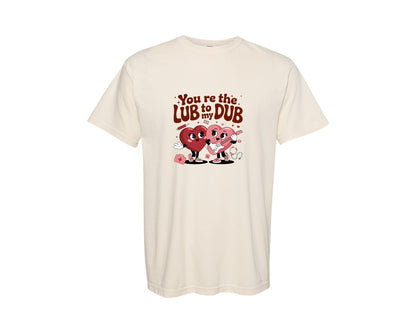 brand:Comfort Colors|color:Ivory|Lub To My Dub Medical Valentine Graphic T-Shirt