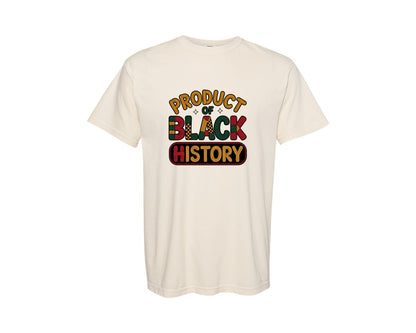 brand:Comfort Colors|color:Ivory|Product Of Black History Faux Yarn 2 Graphic T-Shirt