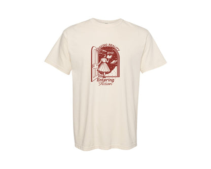 brand:Comfort Colors|color:Ivory|Leaving Reality Entering Fiction 2 Graphic T-Shirt