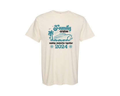 brand:Comfort Colors|color:Ivory|Cruise Family Cruise 2024 Graphic T-Shirt