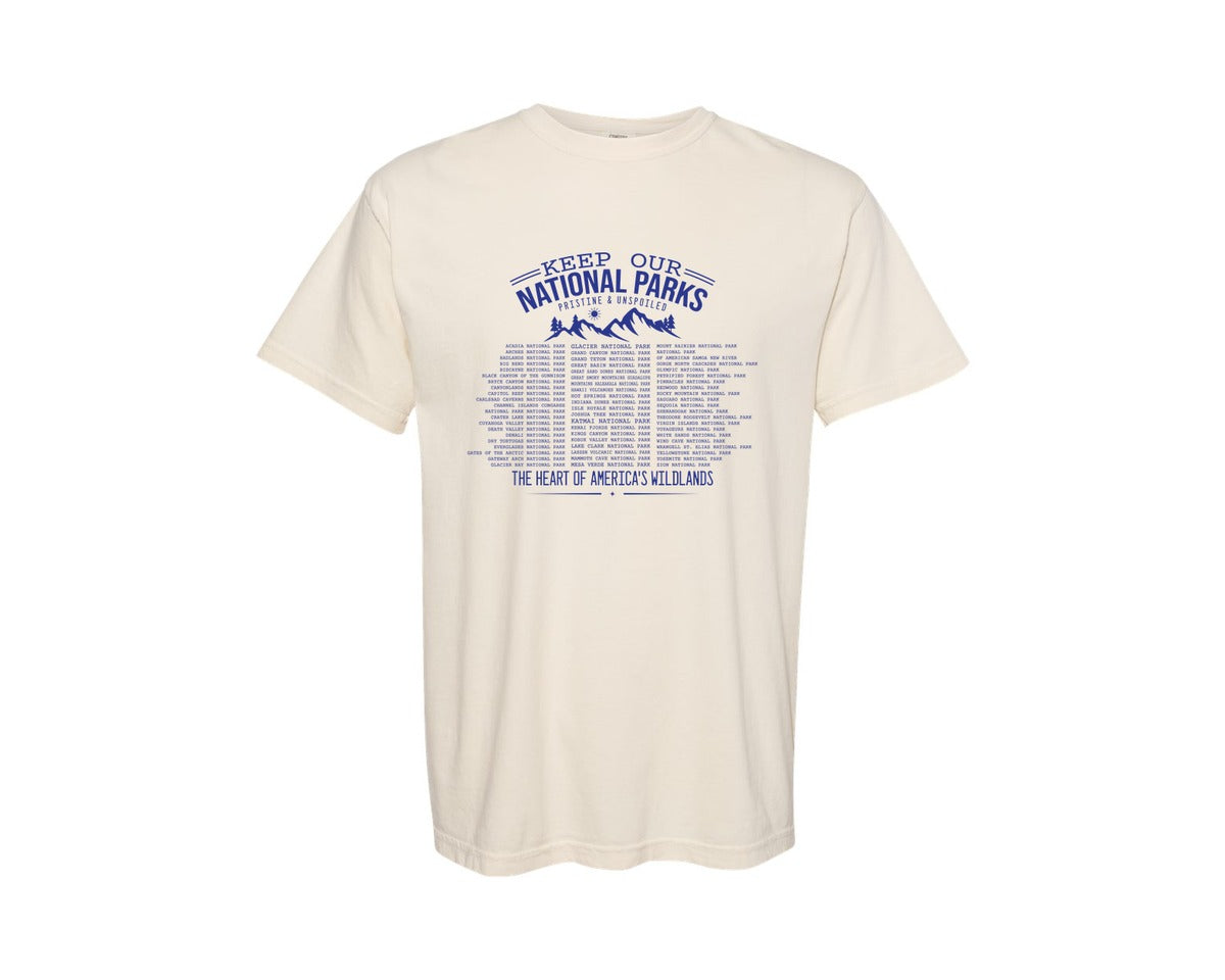 brand:Comfort Colors|color:Ivory|Keep Our National Parks Pristine And Graphic T-Shirt