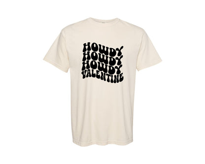 brand:Comfort Colors|color:Ivory|Howdy Valentine 5 Graphic T-Shirt
