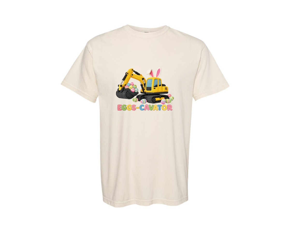 brand:Comfort Colors|color:Ivory|Crochet Happy Easter Easter 2 Graphic T-Shirt
