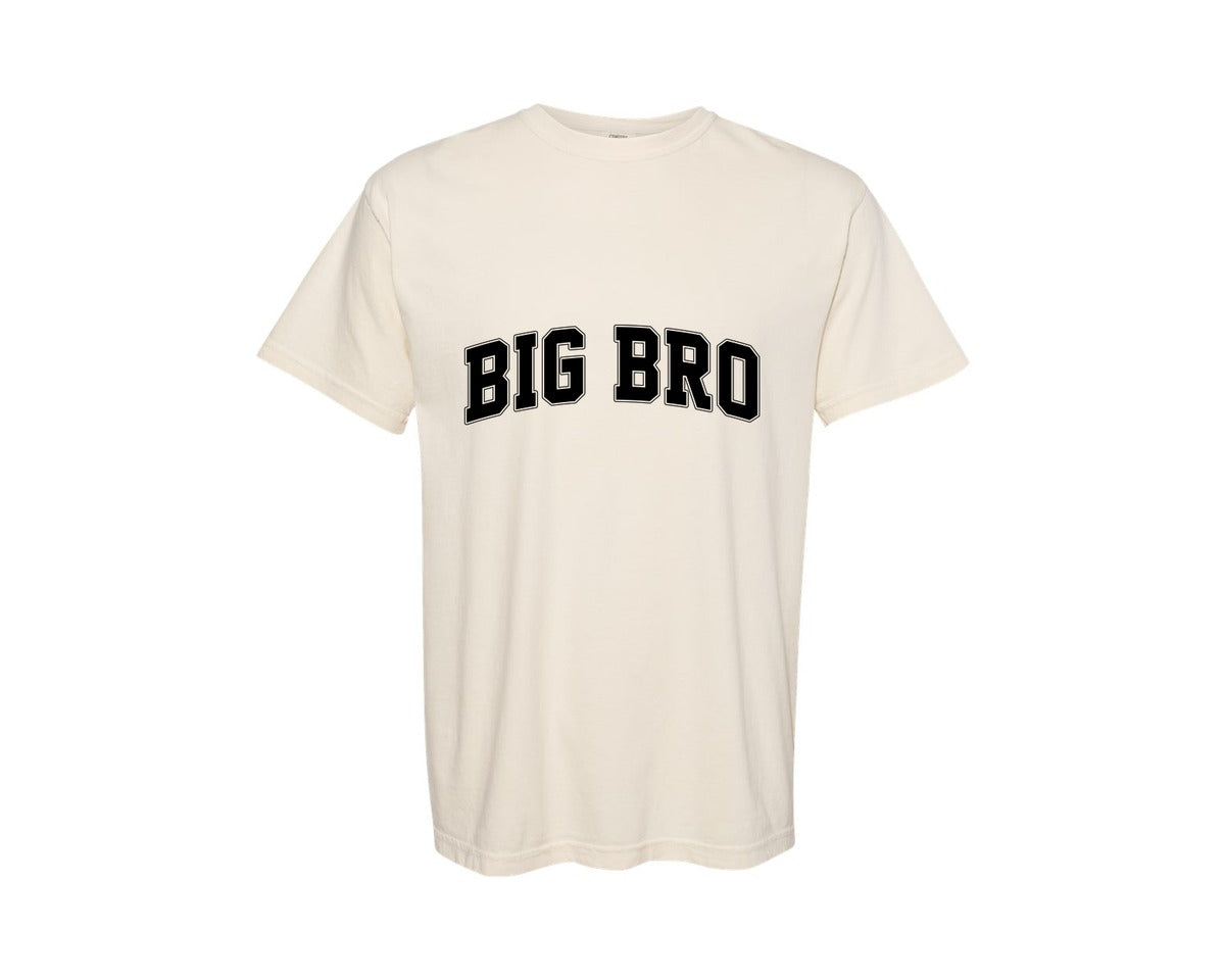 brand:Comfort Colors|color:Ivory|Big Bro Retro Varsity Graphic T-Shirt