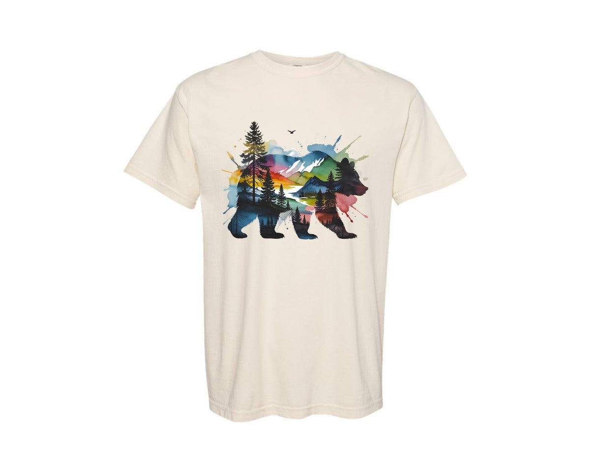 brand:Comfort Colors|color:Ivory|Wildlife Forest Animal Design Graphic T-Shirt