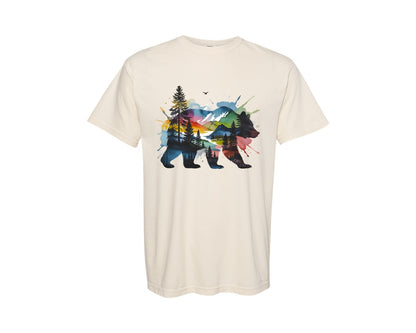 brand:Comfort Colors|color:Ivory|Wildlife Forest Animal Design Graphic T-Shirt