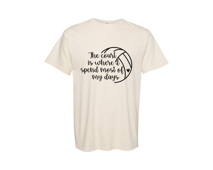 brand:Comfort Colors|color:Ivory|Volleyball Mom 24 Graphic T-Shirt