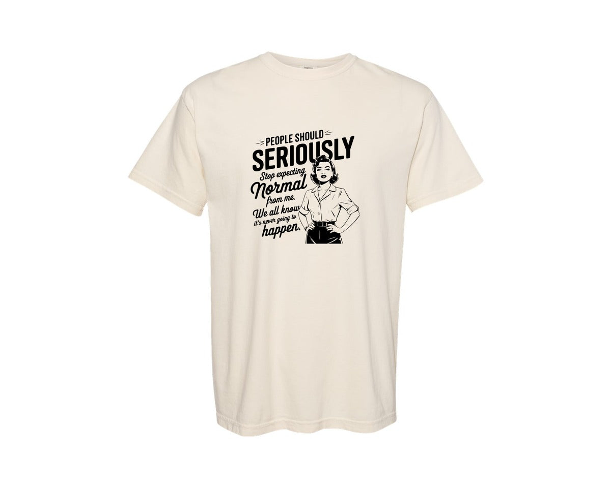 brand:Comfort Colors|color:Ivory|Vintage Funny Trendy Woman Shirt Design Graphic T-Shirt