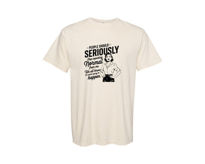 brand:Comfort Colors|color:Ivory|Vintage Funny Trendy Woman Shirt Design Graphic T-Shirt