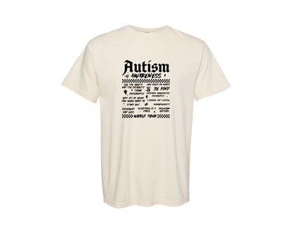brand:Comfort Colors|color:Ivory|Autism Awareness Retro Autism Graphic T-Shirt
