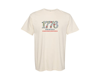 brand:Comfort Colors|color:Ivory|1776 4Th Of July Patriotic Shirt Graphic T-Shirt
