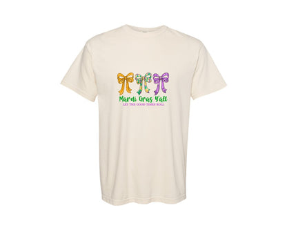 brand:Comfort Colors|color:Ivory|Preppy Mardi Gras Yall Mardi Gras 10 Graphic T-Shirt