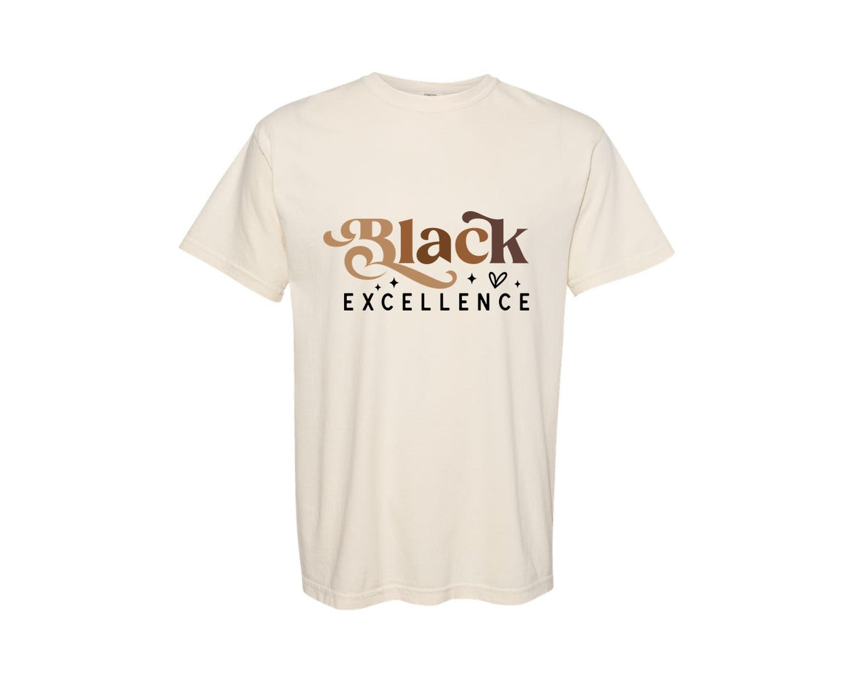 brand:Comfort Colors|color:Ivory|Black Excellence Black History 3 Graphic T-Shirt