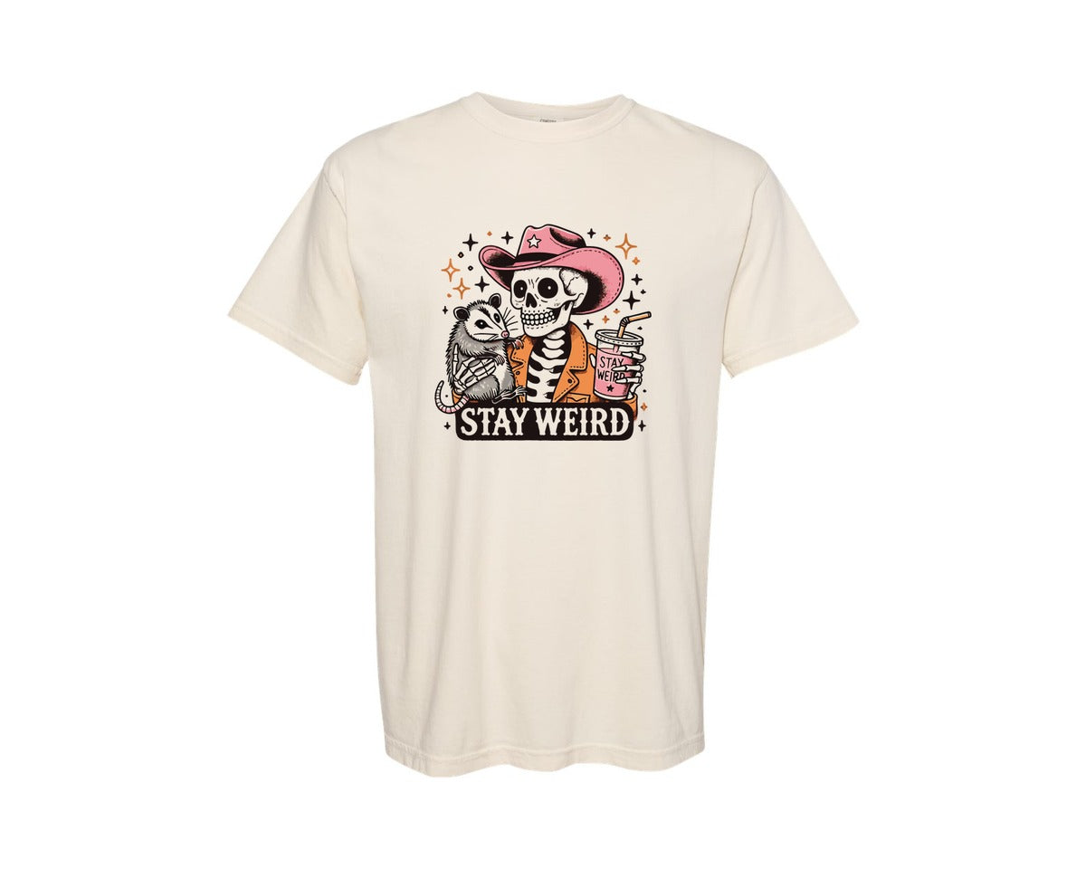 brand:Comfort Colors|color:Ivory|Stay Weird Trending Design Fun Graphic T-Shirt
