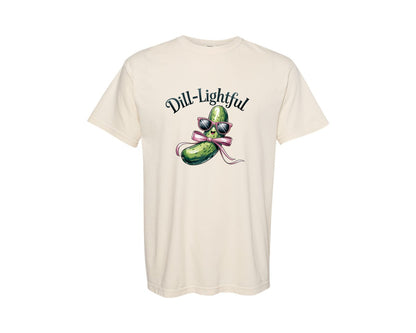 brand:Comfort Colors|color:Ivory|Dill Lightful Funny Pickle 2 Graphic T-Shirt