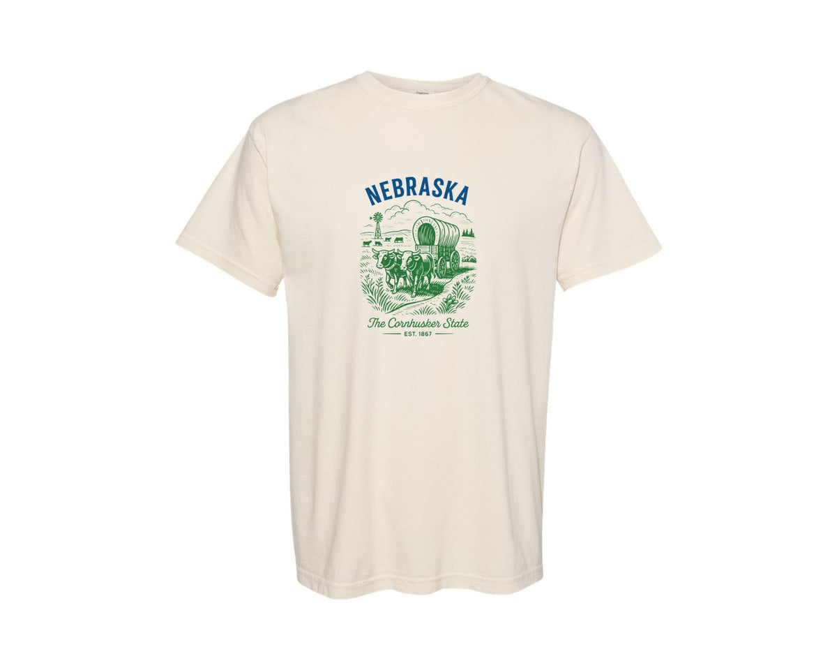 brand:Comfort Colors|color:Ivory|Nebraska The Cornhusker State Graphic T-Shirt