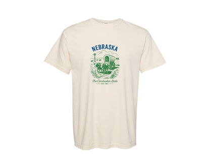 brand:Comfort Colors|color:Ivory|Nebraska The Cornhusker State Graphic T-Shirt