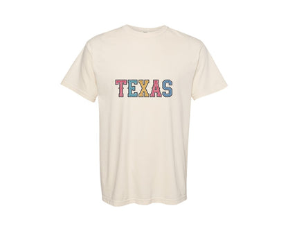 brand:Comfort Colors|color:Ivory|Retro Vintage Texas Graphic T-Shirt