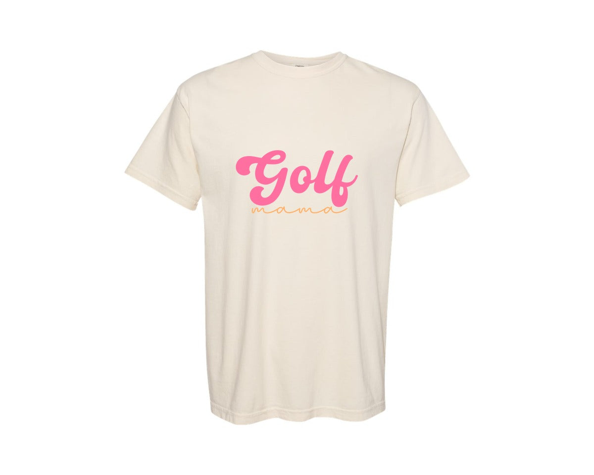 brand:Comfort Colors|color:Ivory|Golf Mama Retro Graphic T-Shirt
