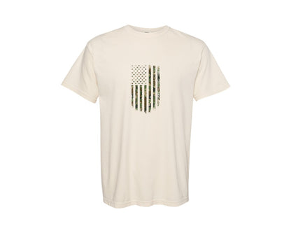 brand:Comfort Colors|color:Ivory|Usa Military Flag T Shirt Design Graphic T-Shirt