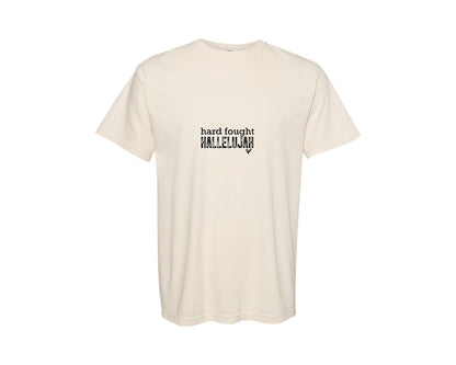 brand:Comfort Colors|color:Ivory|Hard Fought Hallelujah Svgchristian 4 Graphic T-Shirt