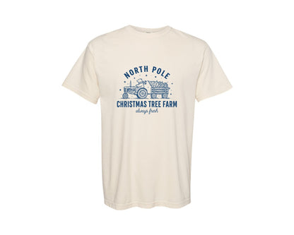 brand:Comfort Colors|color:Ivory|North Pole Christmas 3 Graphic T-Shirt