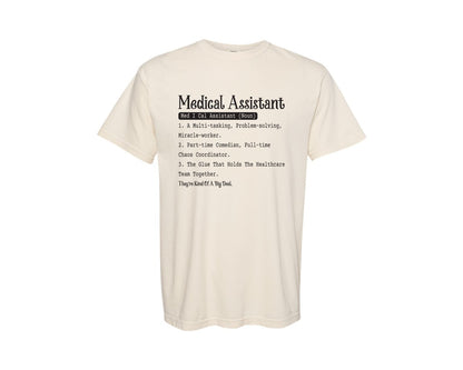 brand:Comfort Colors|color:Ivory|Medical Assistant Definition Graphic T-Shirt