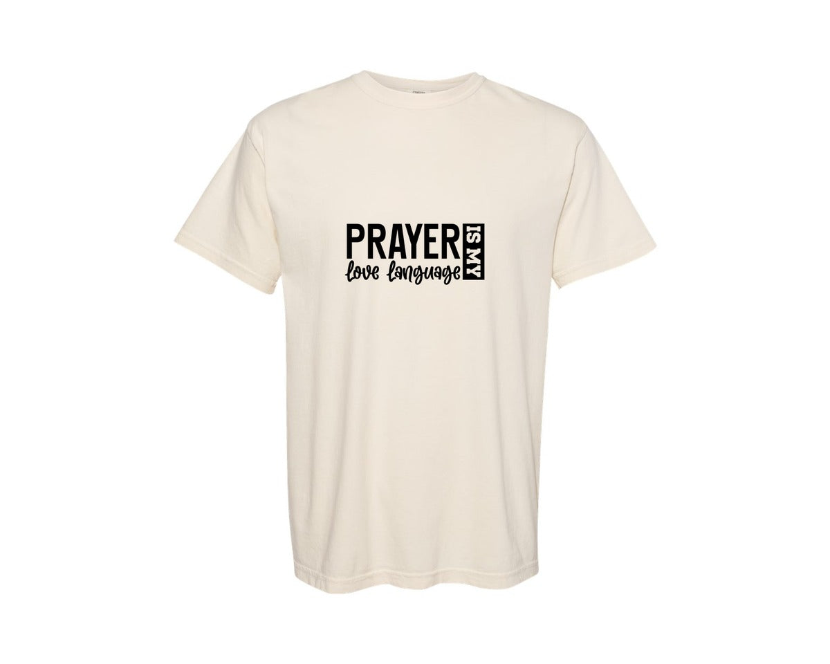 brand:Comfort Colors|color:Ivory|Pray With Me Christian Front Back Graphic T-Shirt