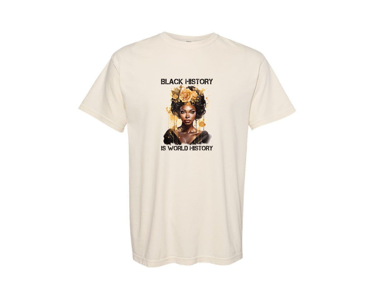 brand:Comfort Colors|color:Ivory|Black History Bold Queen Graphic T-Shirt