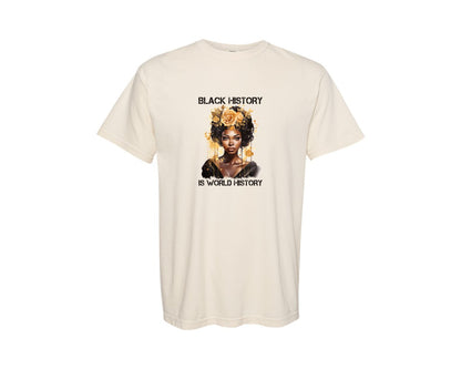 brand:Comfort Colors|color:Ivory|Black History Bold Queen Graphic T-Shirt
