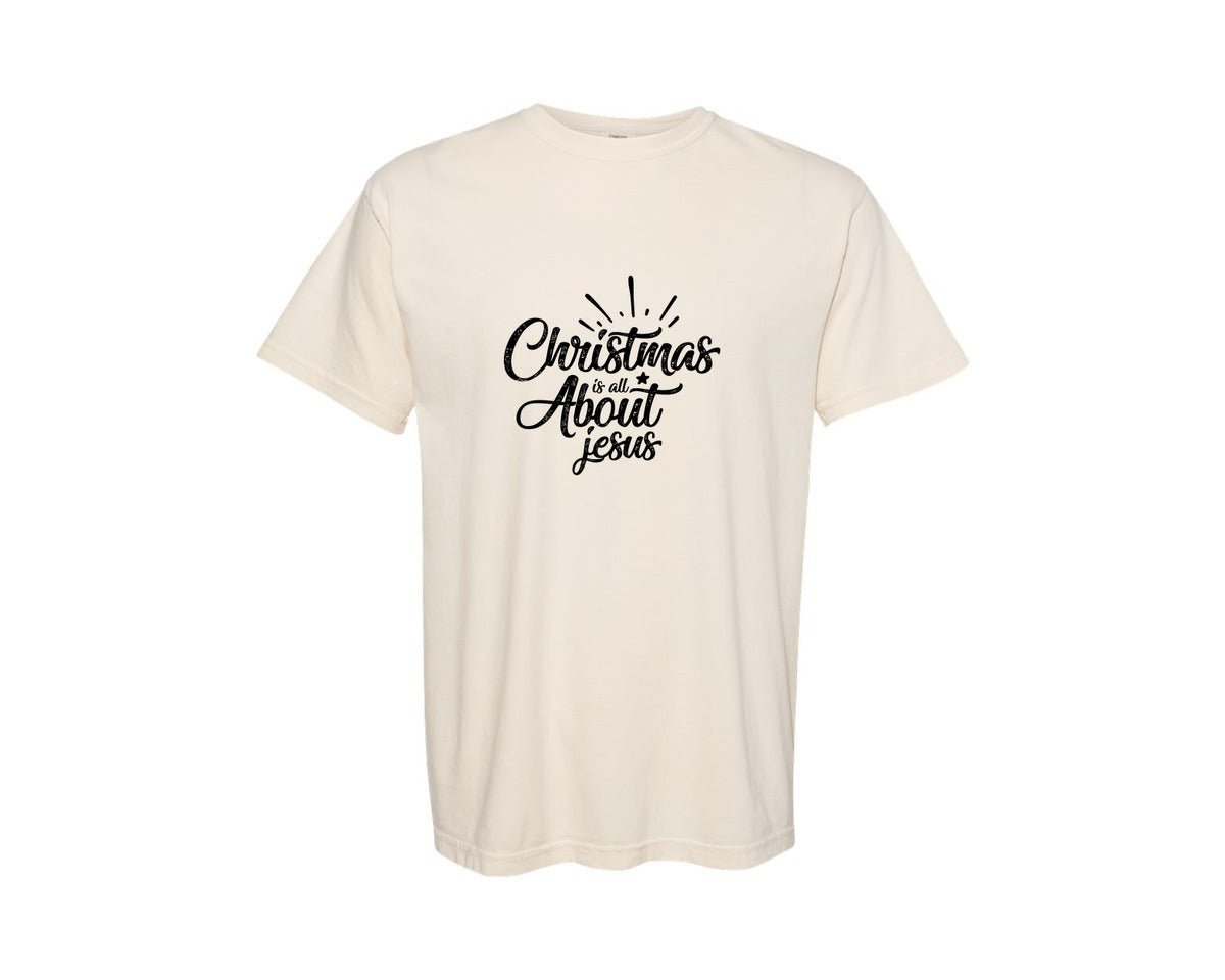 brand:Comfort Colors|color:Ivory|25 Christmas File Winter Graphic T-Shirt
