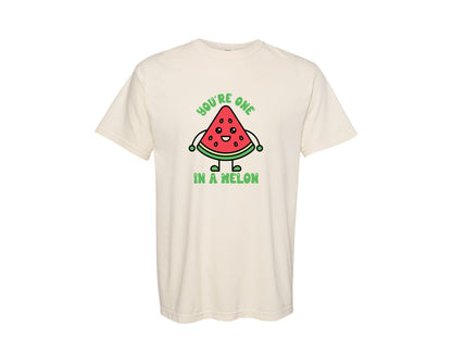 brand:Comfort Colors|color:Ivory|Youre One In A Melon Cute Fruit Pun Graphic T-Shirt