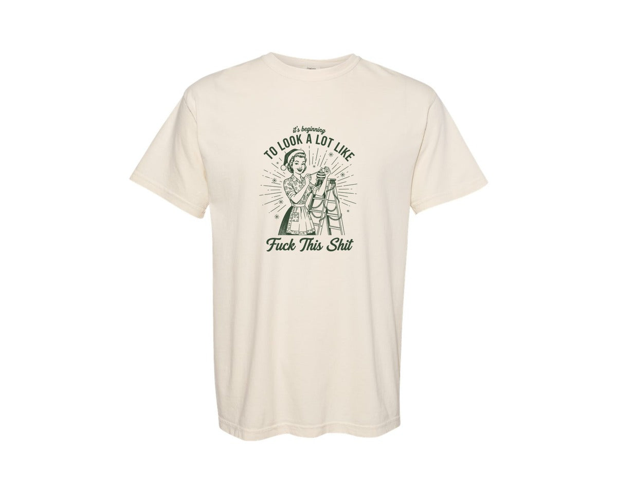 brand:Comfort Colors|color:Ivory|Funny Christmas Trendy Holiday Graphic T-Shirt