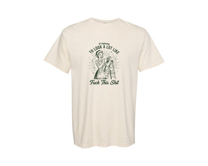 brand:Comfort Colors|color:Ivory|Funny Christmas Trendy Holiday Graphic T-Shirt