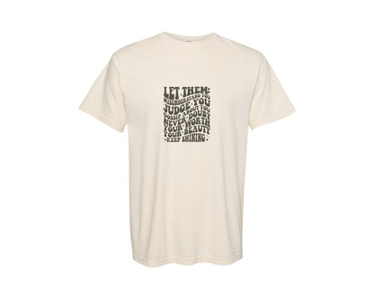 brand:Comfort Colors|color:Ivory|Let Them Retro Wavy Font Graphic T-Shirt