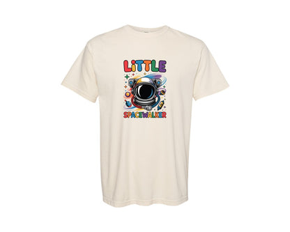 brand:Comfort Colors|color:Ivory|Little Spacewalker Cute Astronaut Theme Graphic T-Shirt