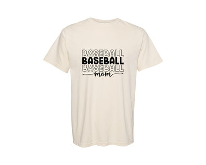 brand:Comfort Colors|color:Ivory|Baseball Mom Baseball Mom 3 Graphic T-Shirt