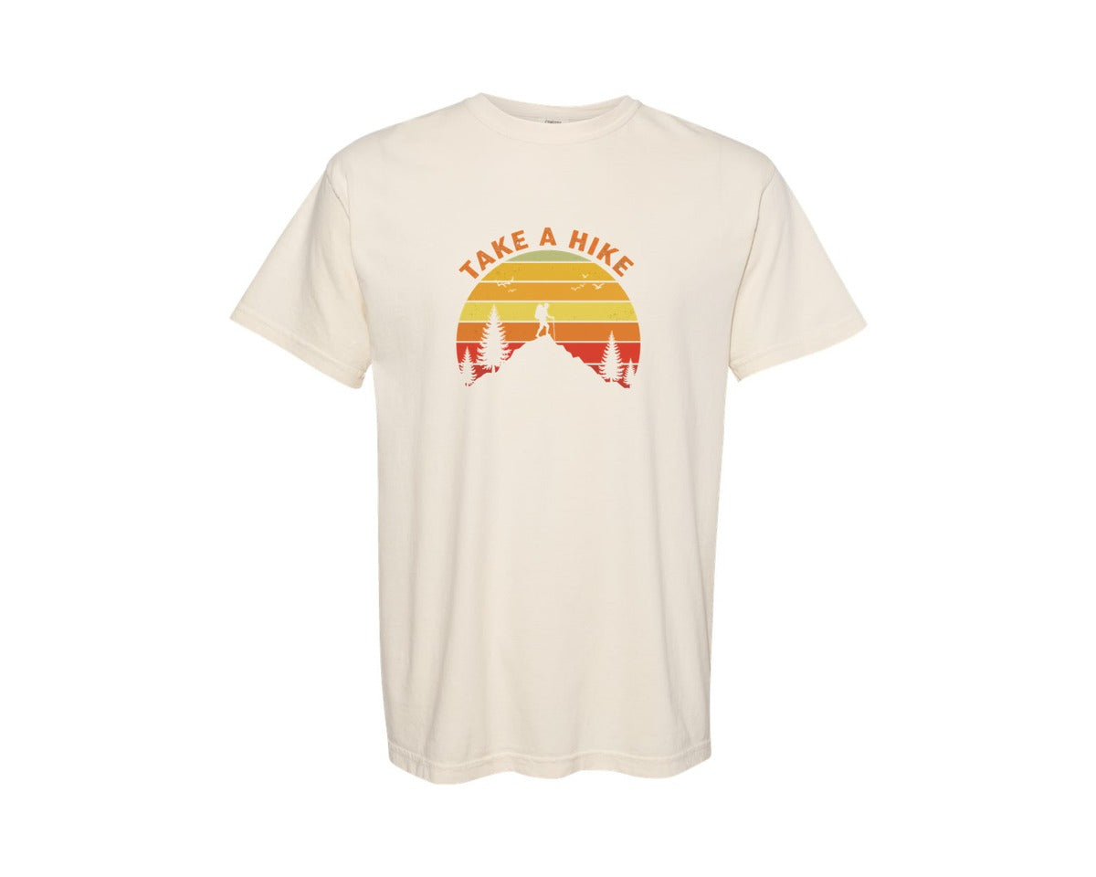 brand:Comfort Colors|color:Ivory|Take A Hike Hiking Mountains Graphic T-Shirt