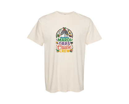 brand:Comfort Colors|color:Ivory|Mardi Gras Cruise Crew Graphic T-Shirt