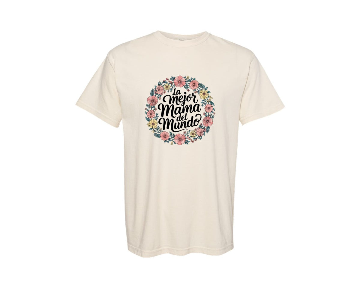 brand:Comfort Colors|color:Ivory|Spanish Mothers Day 5 Graphic T-Shirt