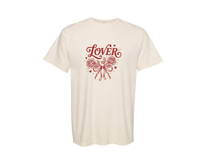 brand:Comfort Colors|color:Ivory|Lover Coquette Valentines Graphic T-Shirt