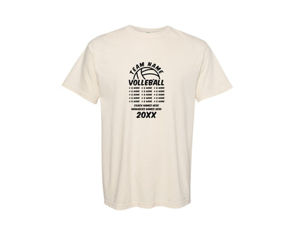 brand:Comfort Colors|color:Ivory|Volleyball Team Volleyball Team Graphic T-Shirt