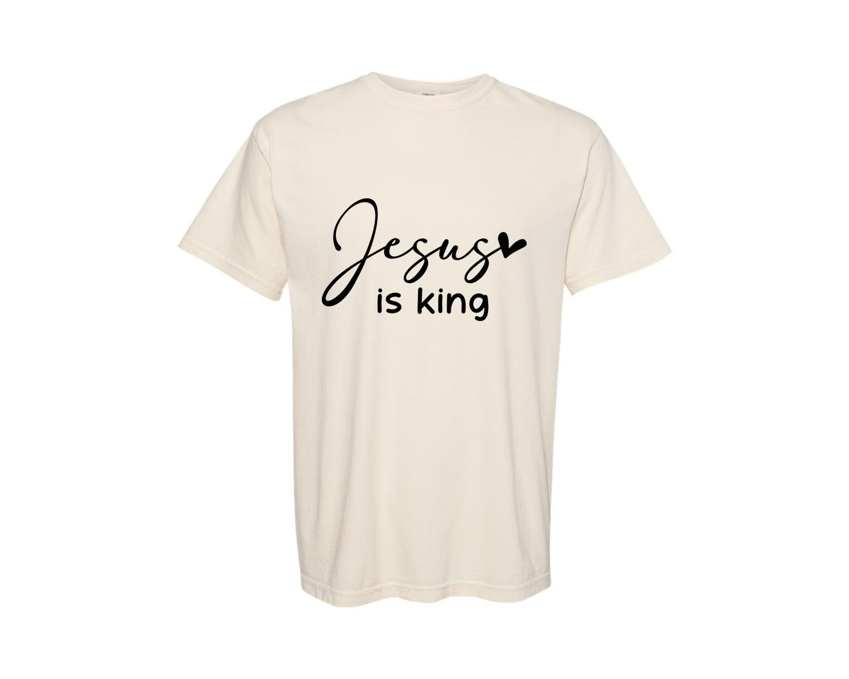 brand:Comfort Colors|color:Ivory|Jesus Is King Jesus Christian 3 Graphic T-Shirt