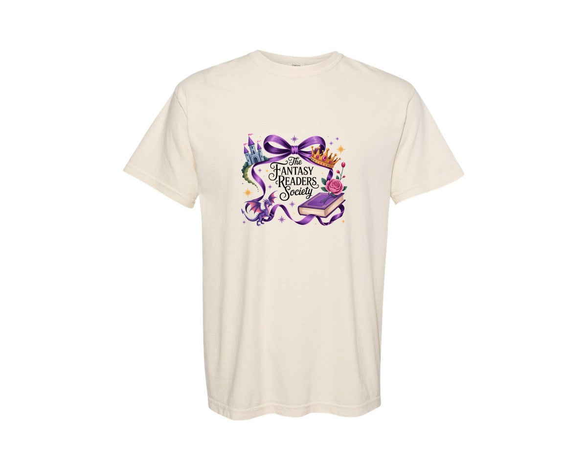 brand:Comfort Colors|color:Ivory|Fantasy Reader Society Magical Graphic T-Shirt