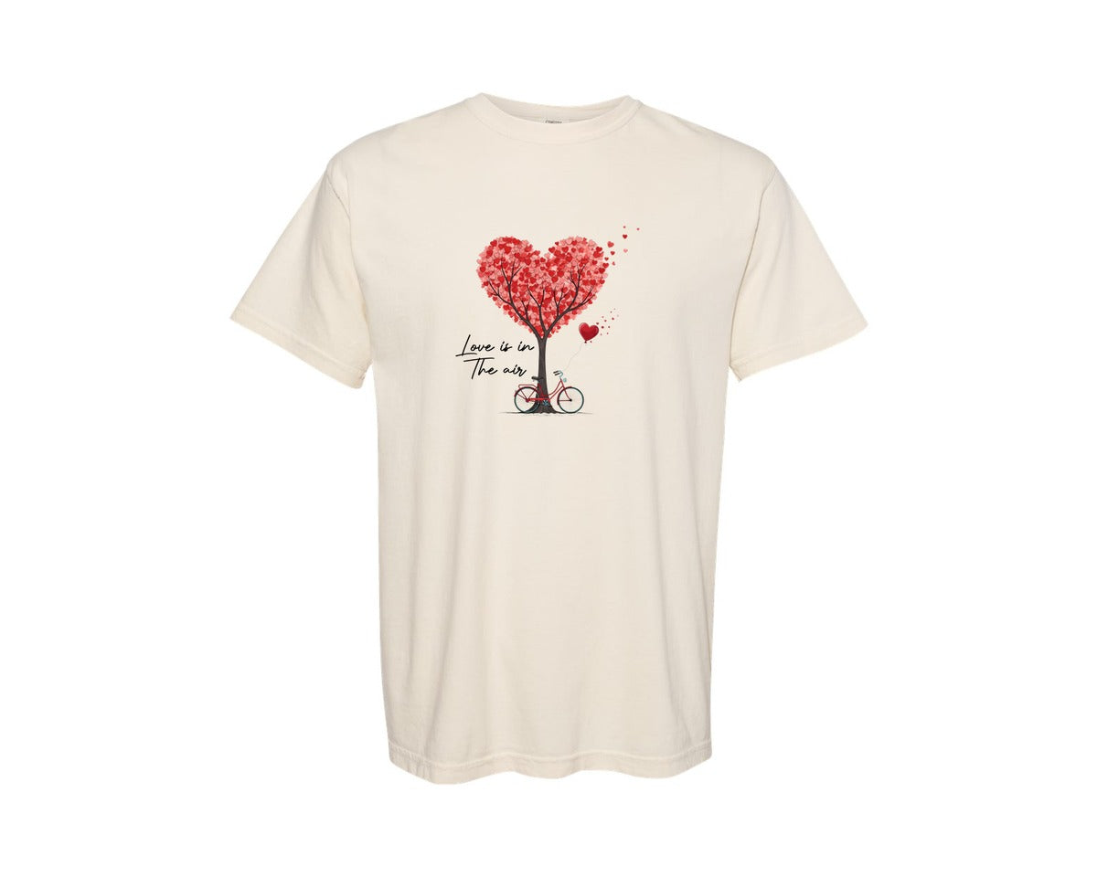 brand:Comfort Colors|color:Ivory|Love In Air Valentines Day T Shirt Graphic T-Shirt