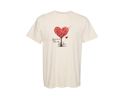 brand:Comfort Colors|color:Ivory|Love In Air Valentines Day T Shirt Graphic T-Shirt