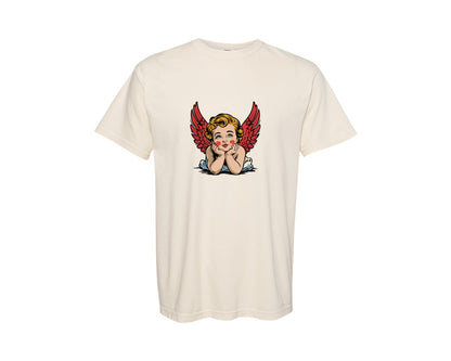 brand:Comfort Colors|color:Ivory|Valentines Day Cupid Graphic T-Shirt