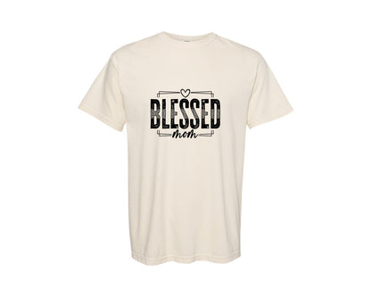 brand:Comfort Colors|color:Ivory|Blessed Mom Mama Mom Graphic T-Shirt